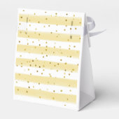 ホワイトホットエアバルーン赤ちゃんシャワー金ゴールドグリッター フェイバーボックス (裏面サイド)