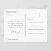 ホワイトホホホホホクリスマスホリディポストカード シーズンポストカード (裏面)