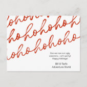 ホワイトホホホホホクリスマスホリディポストカード シーズンポストカード (正面)