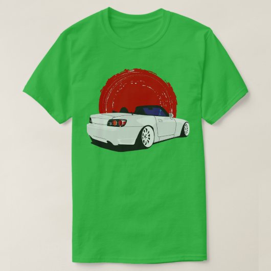 ホワイトホンダS2000背面 Tシャツ (デザイン正面)