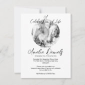 ホワイトホースお祝いのライフカード 招待状 (正面)