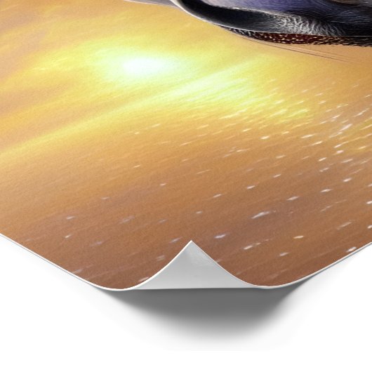 ホワイトホースウマ科のファンタジーアート ポスター (角)