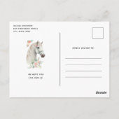 ホワイトホースエレガントボホフローラ卒業招待状 ポストカード (裏面)