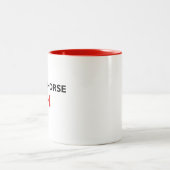 ホワイトホースカナダ国旗のライトカラー ツートーンマグカップ (中央)