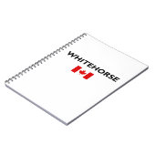 ホワイトホースカナダ国旗のライトカラー ノートブック (左側)