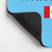 ホワイトホースカナダ国旗のライトカラー マウスパッド (コーナー)