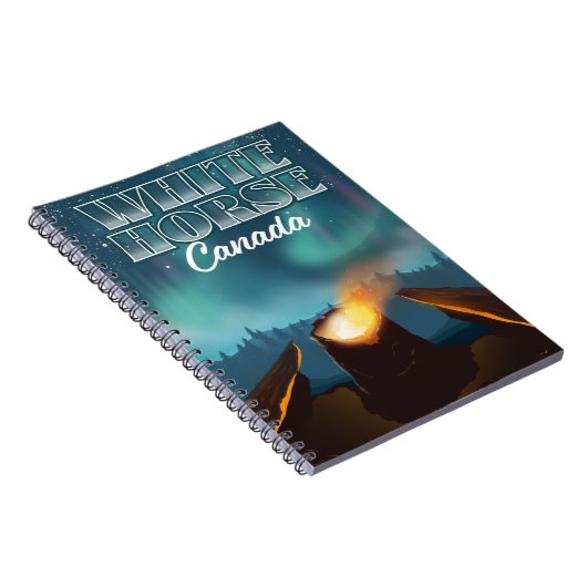 ホワイトホースカナダ旅行ポスター ノートブック (右側)