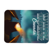 ホワイトホースカナダ旅行ポスター マグネット (横)