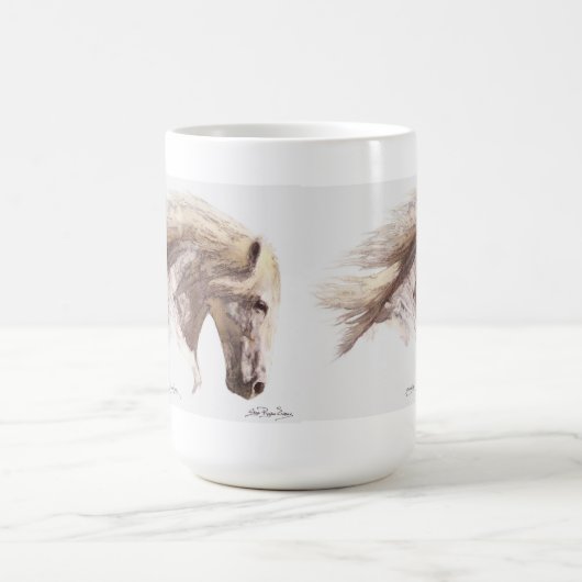 ホワイトホーススタリオンファインアートマグ コーヒーマグカップ (中央)