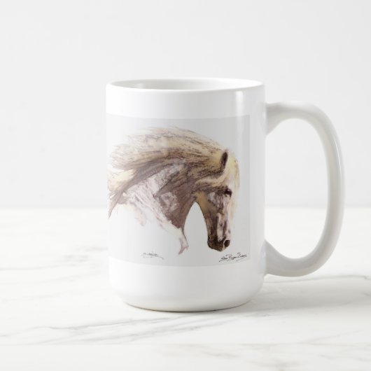 ホワイトホーススタリオンファインアートマグ コーヒーマグカップ (右)