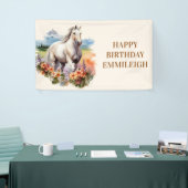 ホワイトホースネームエクエストリアン誕生日 横断幕 (トレードショー)