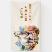 ホワイトホースネームエクエストリアン誕生日 横断幕 (縦)