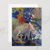 ホワイトホースバイポールゴーギンヴィンテージファインアート (正面/裏面)