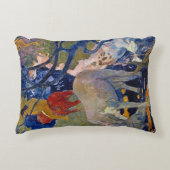 ホワイトホースバイポールゴーギンヴィンテージファインアート アクセントクッション (正面)