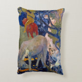 ホワイトホースバイポールゴーギンヴィンテージファインアート アクセントクッション (裏面(縦))