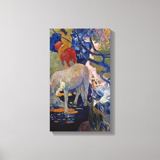 ホワイトホースバイポールゴーギンヴィンテージファインアート キャンバスプリント (正面)