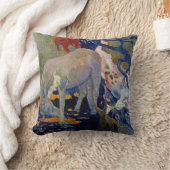 ホワイトホースバイポールゴーギンヴィンテージファインアート クッション (ブランケット)