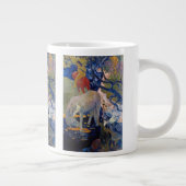 ホワイトホースバイポールゴーギンヴィンテージファインアート ジャンボコーヒーマグカップ (右)