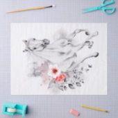 ホワイトホースバラさくらんぼブロッサムウォーターカラー 薄葉紙 (クラフト)