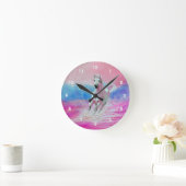 ホワイトホースランニングのビーチ時計 ラウンド壁時計 (ホーム)