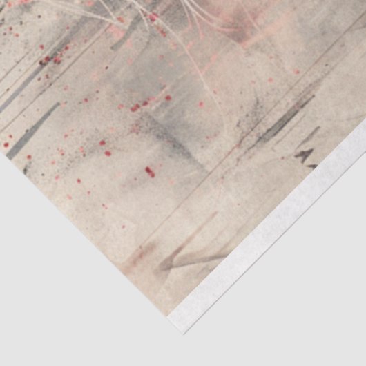 ホワイトホースレッド（ばちゃばちゃ）跳ねる油アートデクページ 薄葉紙 (詳細)