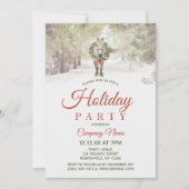 ホワイトホース企業のホリデークリスマスパーティー 招待状 (正面)