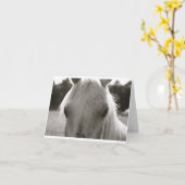 ホワイトホース空白のノート カード (黄色い花)