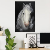 ホワイトホース絵画スタリオンのポスター ポスター (ホームオフィス)