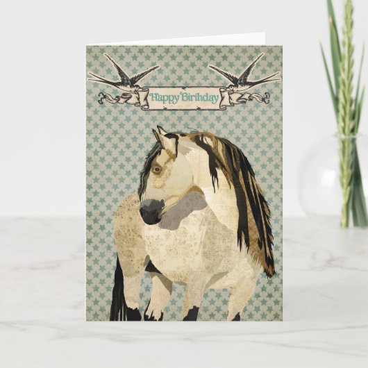 ホワイトホース誕生日カード カード (正面)