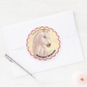 ホワイトホース誕生日パーティーありがとう ラウンドシール (封筒)