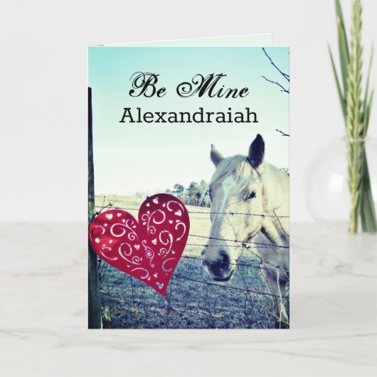 ホワイトホース赤いハートバレンタインベミカスタマイズン シーズンカード (正面)