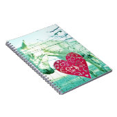 ホワイトホース赤いハートバレンタイン ノートブック (右側)