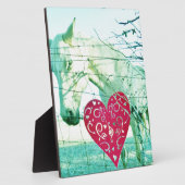 ホワイトホース赤いハートバレンタイン フォトプラーク (側面)