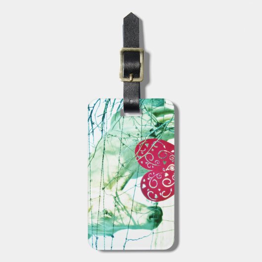 ホワイトホース赤いハートバレンタイン ラゲッジタグ (正面縦)