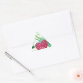 ホワイトホース赤いハートバレンタイン 三角形シール (封筒)