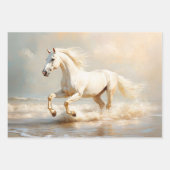 ホワイトホース走のビーチデコページ ラッピングペーパーシート (正面3)