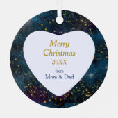 ホワイトホース金ゴールドスタークリスマス メタルオーナメント (裏面)