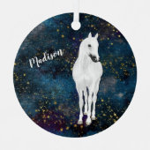 ホワイトホース金ゴールドスタークリスマス メタルオーナメント (正面)