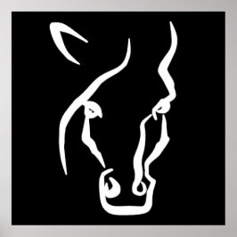 ホワイトホース顔 ポスター