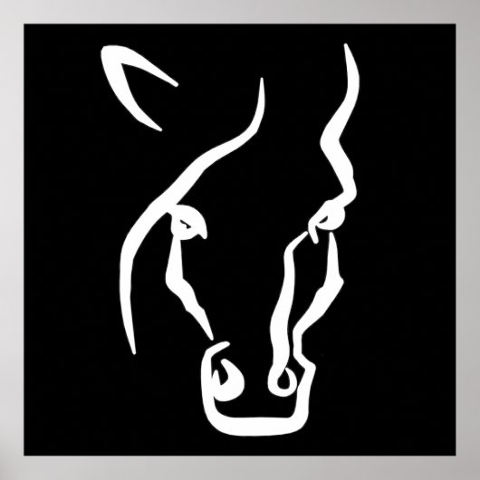 ホワイトホース顔 ポスター (正面)