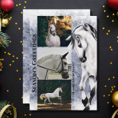 ホワイトホース3枚の写真 クリスマスのご挨拶 シーズンカード