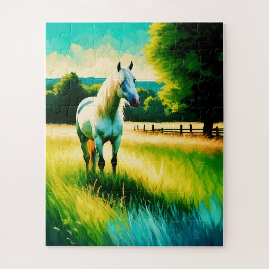 ホワイトホース50ピースキッズパズル ジグソーパズル (縦)