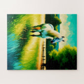 ホワイトホース50ピースキッズパズル ジグソーパズル (横)