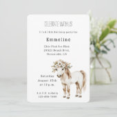 ホワイトホース フローラル 16歳の誕生日 招待状 (スタンド正面)