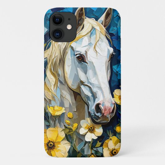 ホワイトホース 美意識 動物 アート 自然 スタイル Case-Mate iPhoneケース (裏面)