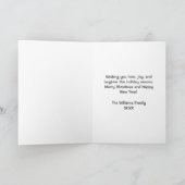 ホワイトホーホーホーホアフリカ系アメリカンサンタクロース一家 シーズンカード (内部)