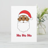 ホワイトホーホーホーホアフリカ系アメリカンサンタクロース一家 シーズンカード (スタンド正面)