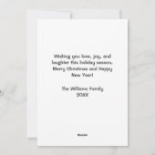 ホワイトホーホーホーホアフリカ系アメリカンサンタクロース一家 シーズンカード (裏面)