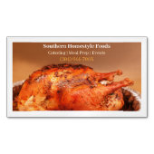 ホワイトホームスタイルの七面鳥の肉調理食品 マグネット名刺 (正面)