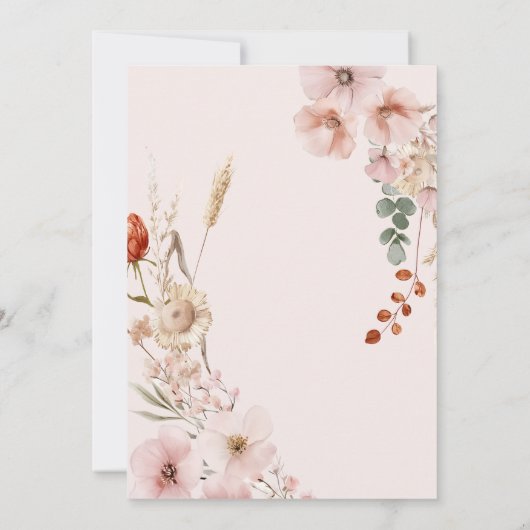 ホワイトボウその女の子のフローラ赤ちゃんシャワー 招待状